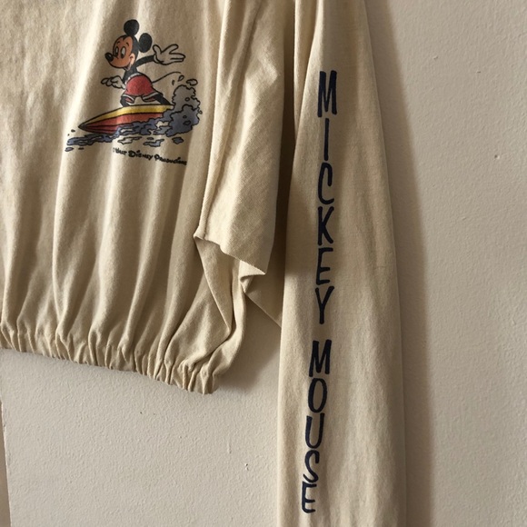 VINTAGE Mickey Mouse Disneyland Crop Top - Picture 6 of 8